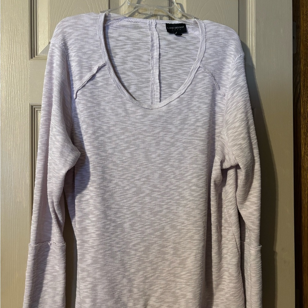 Lane Bryant Lavender Long Sleeve Top